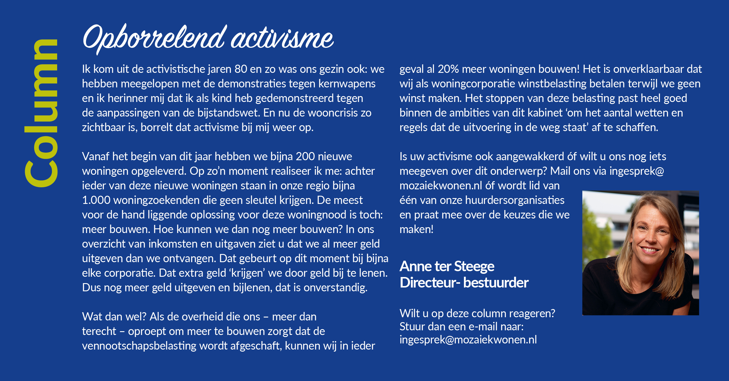 Blog van Anne Opborrelend activisme